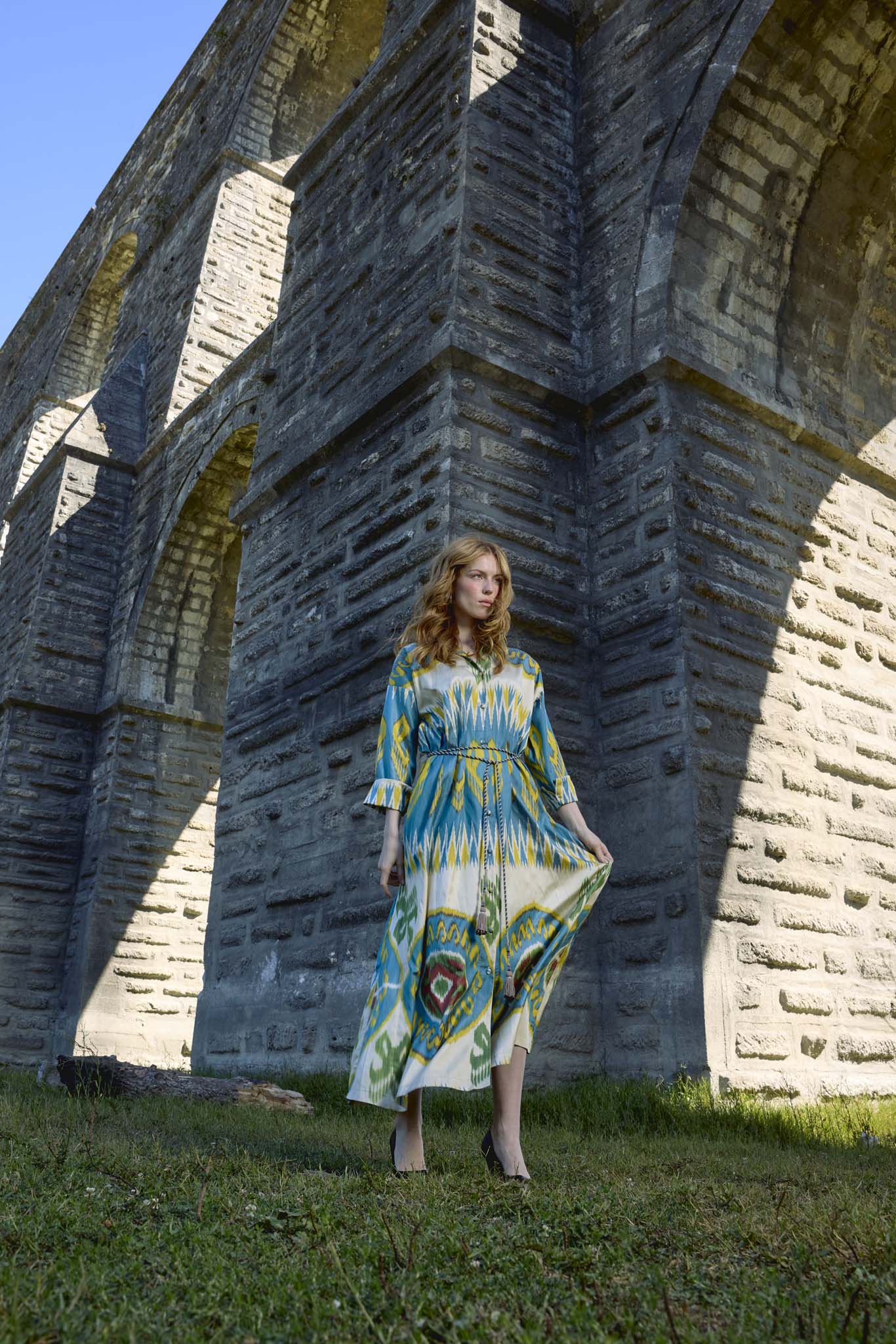 SILK IKAT SHIRT DRESS