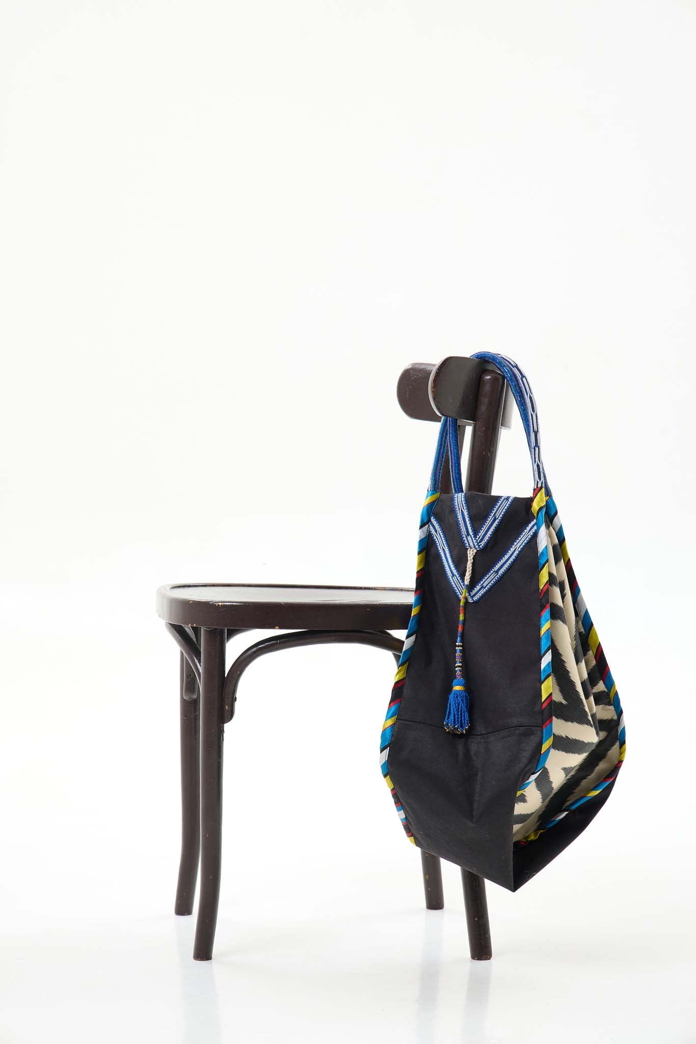 LARGE SILK IKAT COMBO HOBO BAG