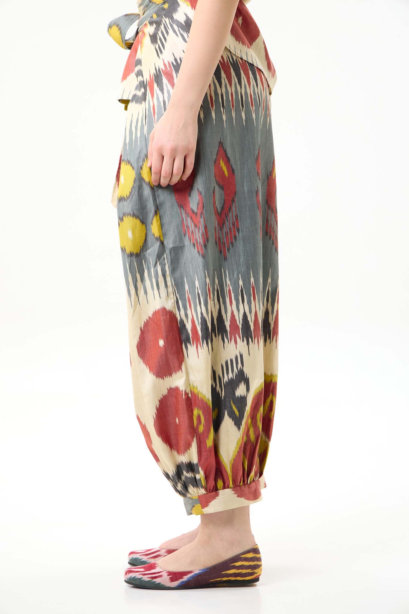 SILK IKAT COMBO HAREM WRAP PANTS