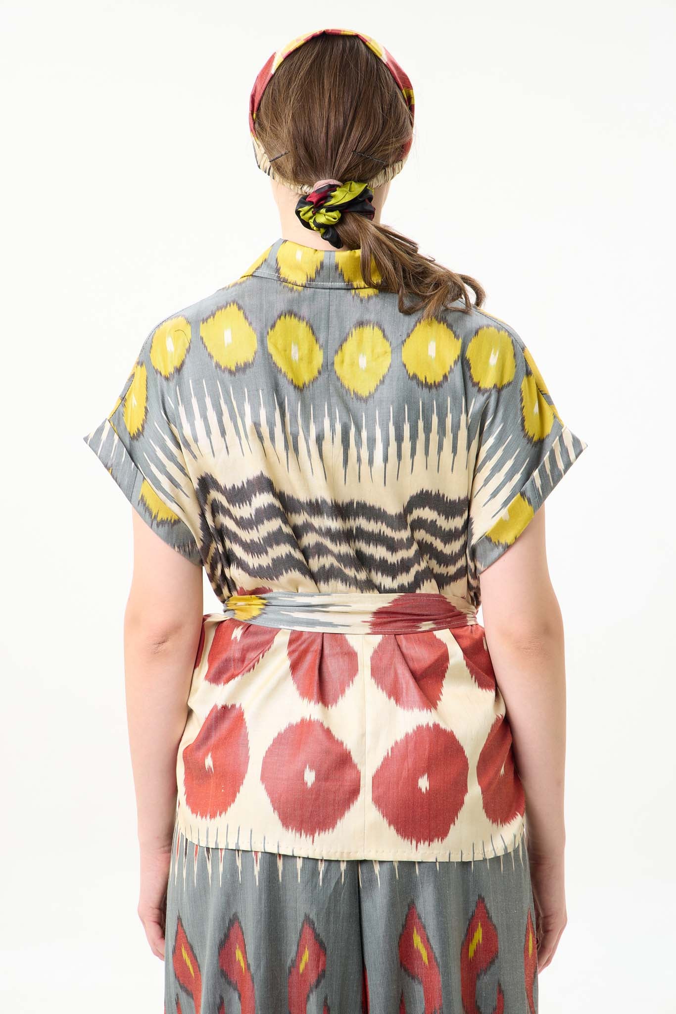 SILK IKAT DROP SHOULDER SHIRT