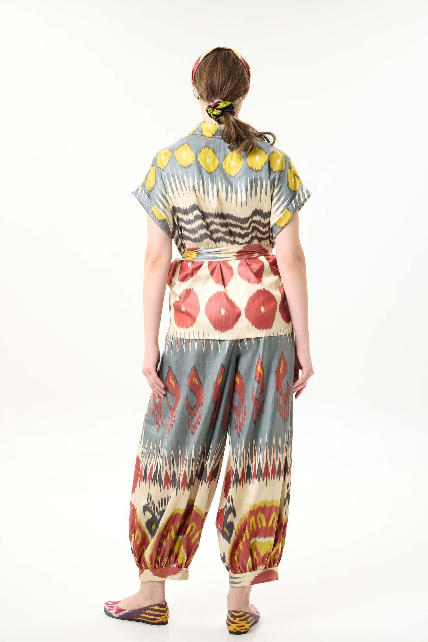 SILK IKAT COMBO HAREM WRAP PANTS