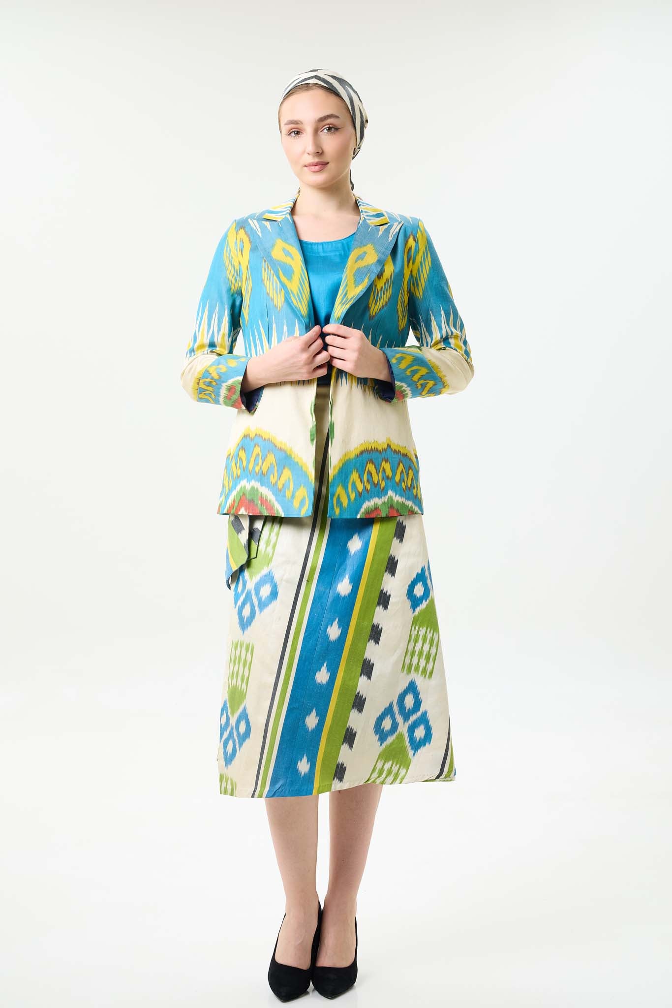 SILK IKAT WRAP SKIRT