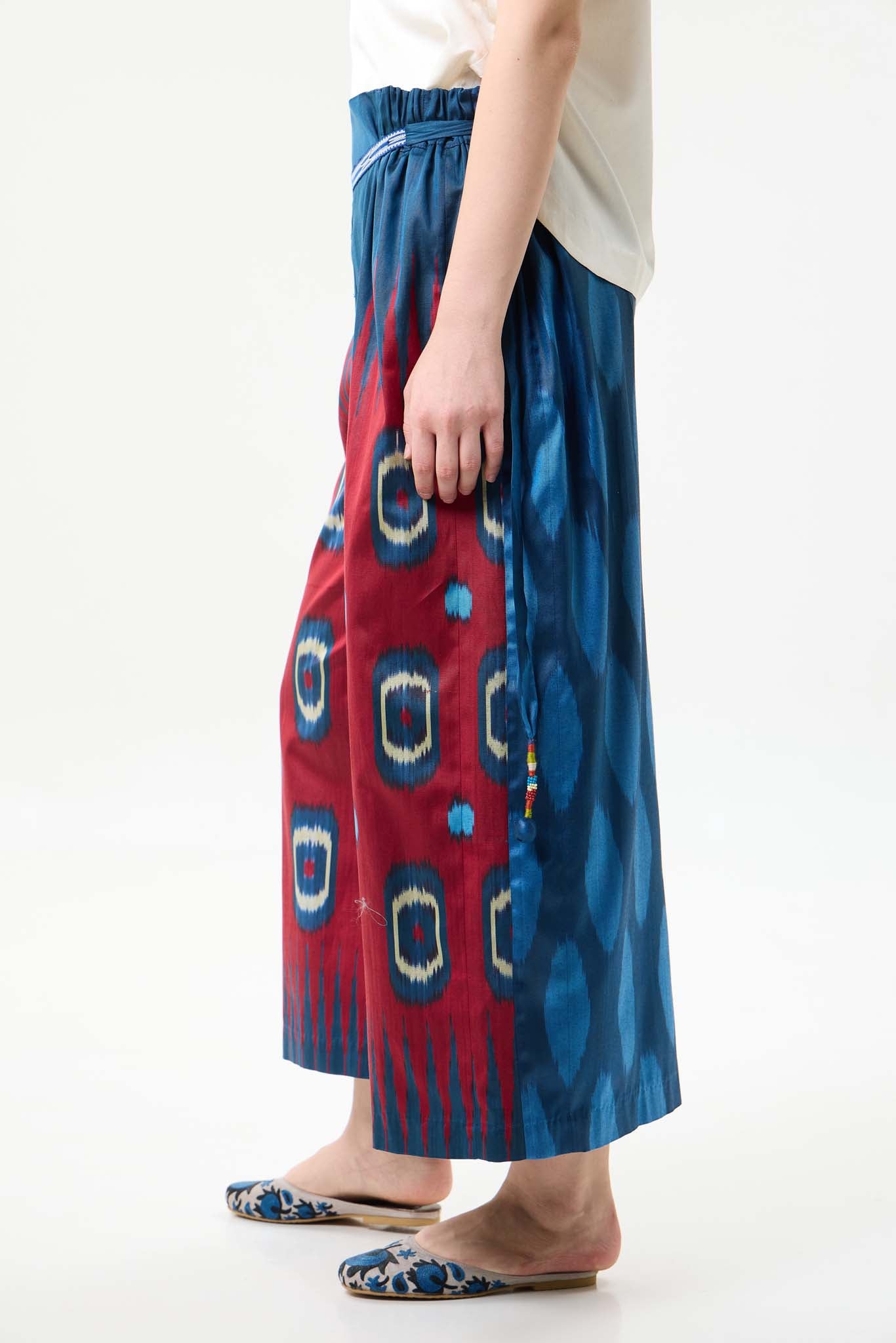 COMBO PANTS WITH SIDE TIES