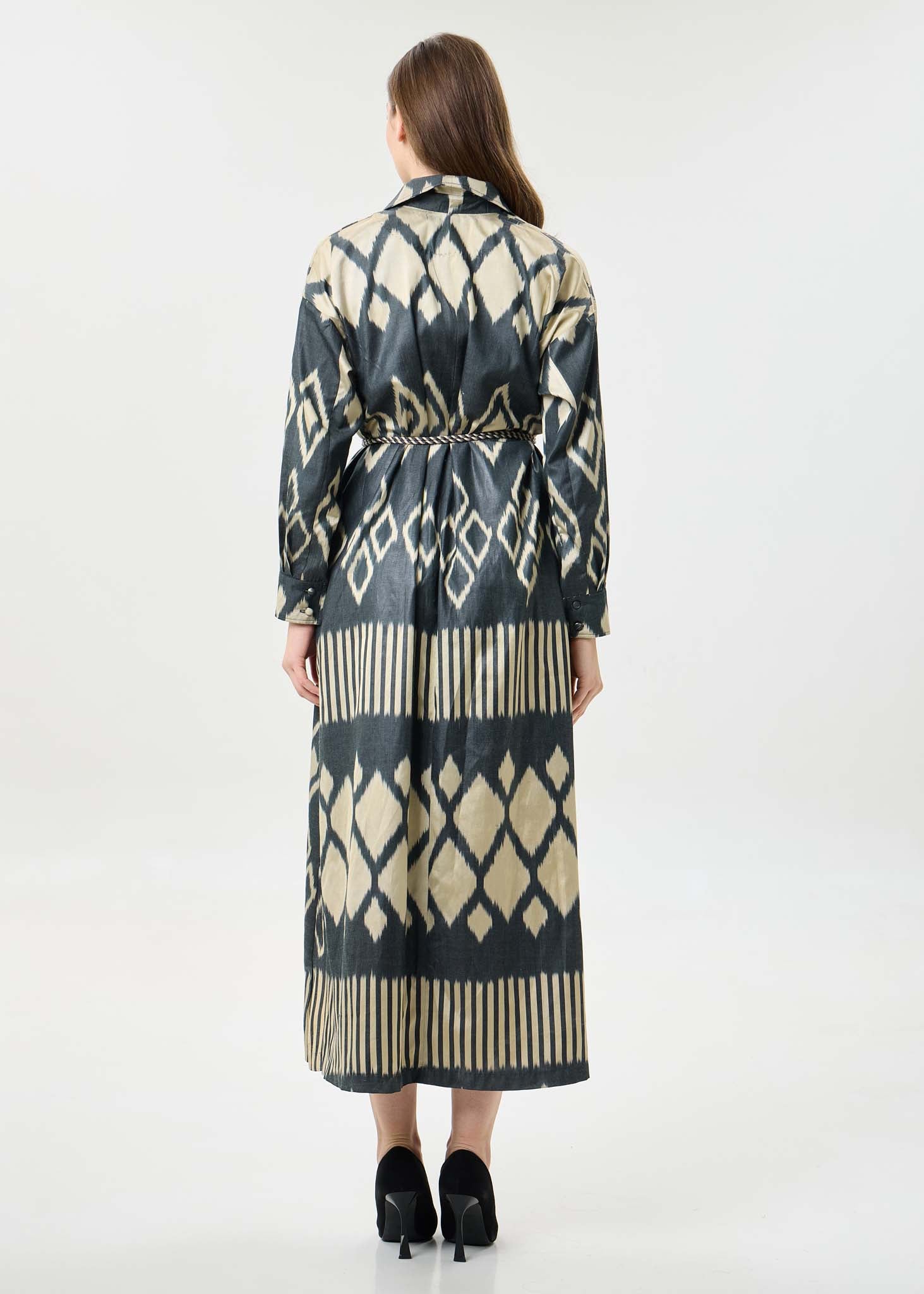 SILK IKAT SHIRT DRESS