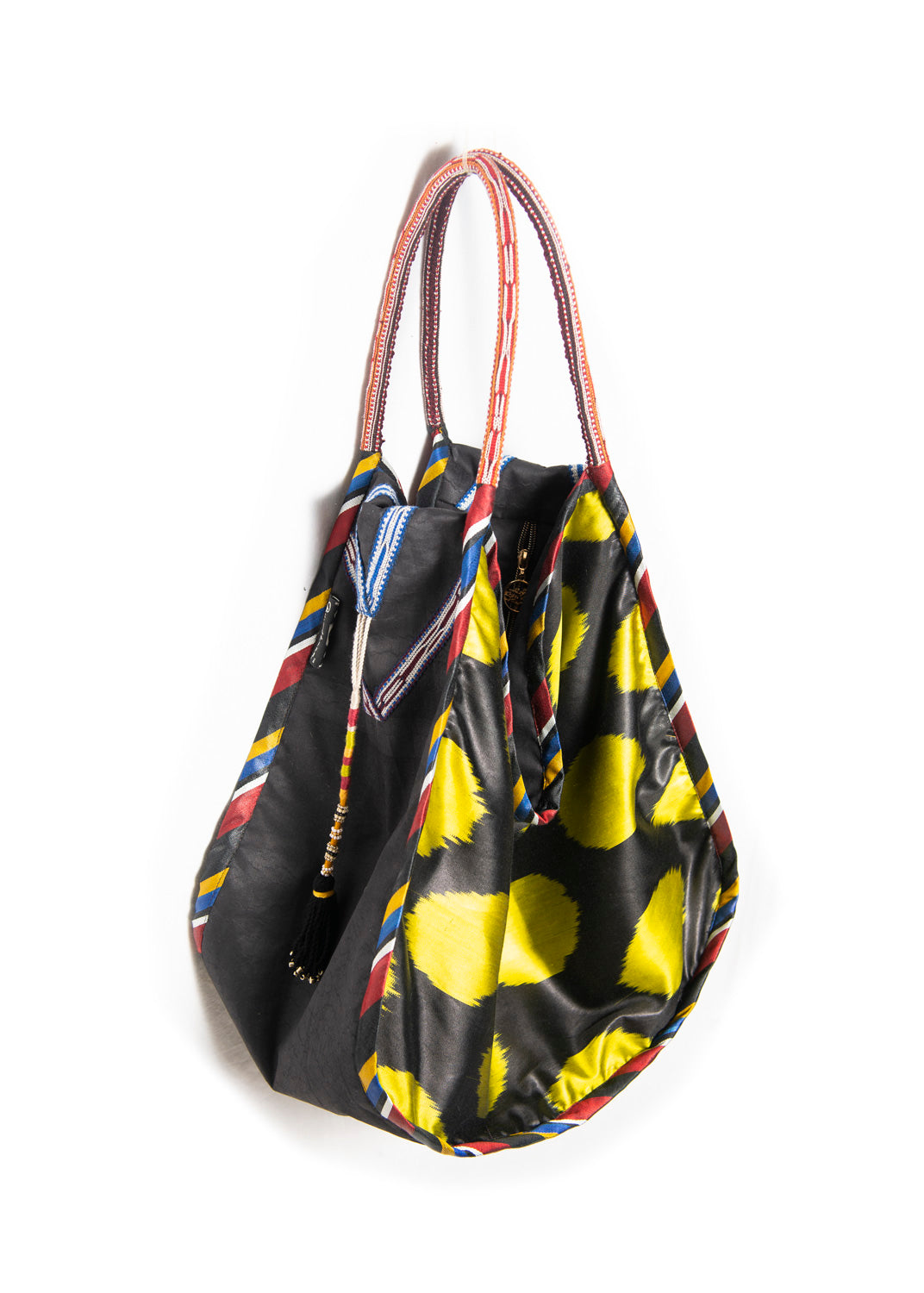 LARGE SILK IKAT COMBO HOBO BAG