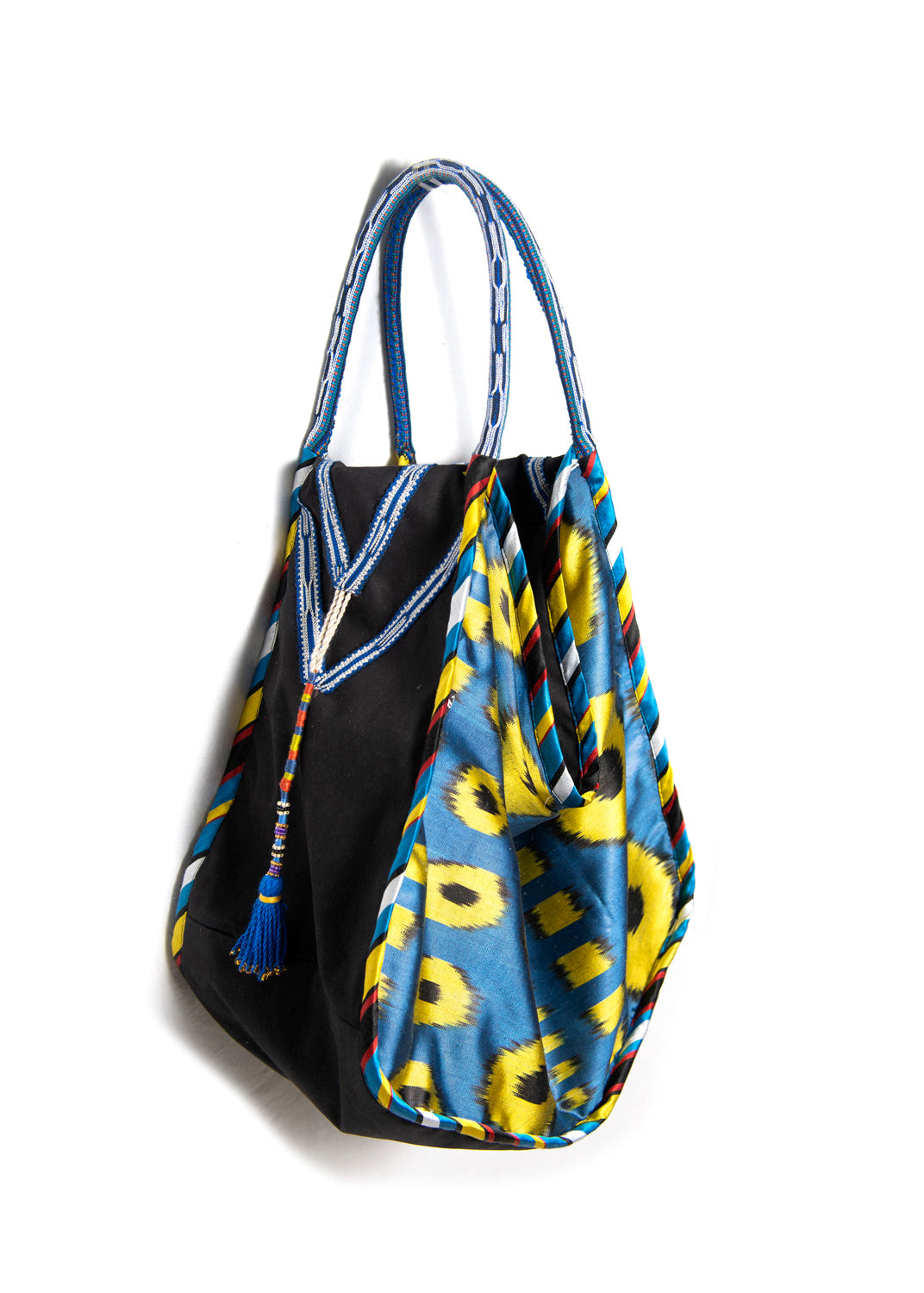 LARGE SILK IKAT COMBO HOBO BAG