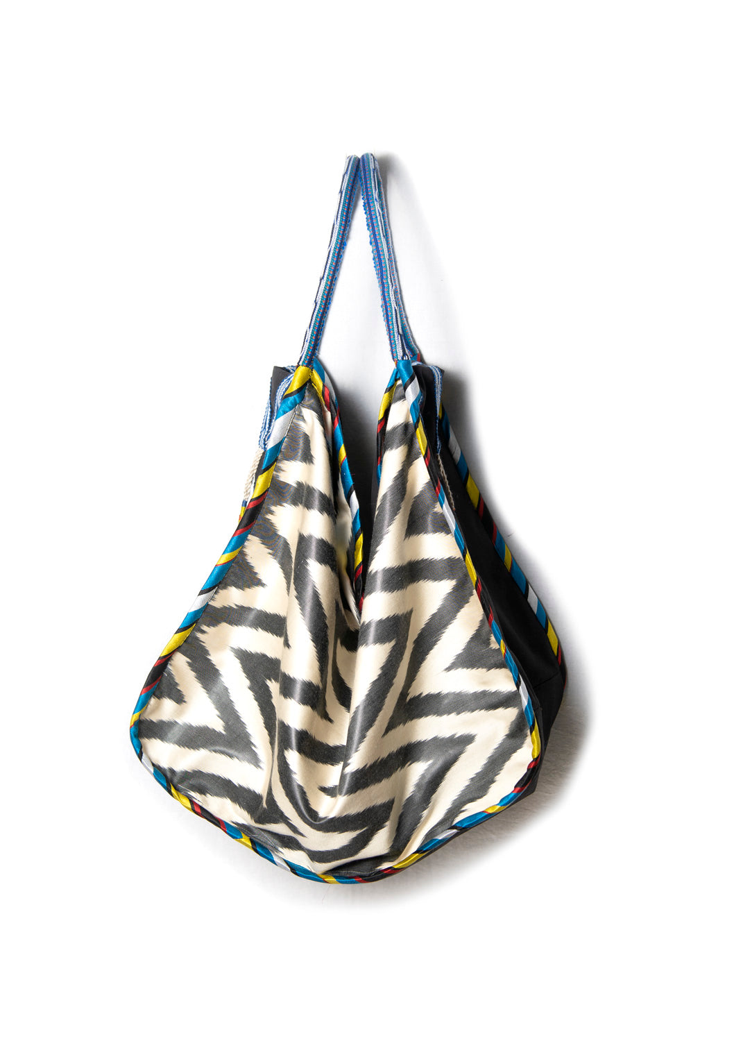 LARGE SILK IKAT COMBO HOBO BAG