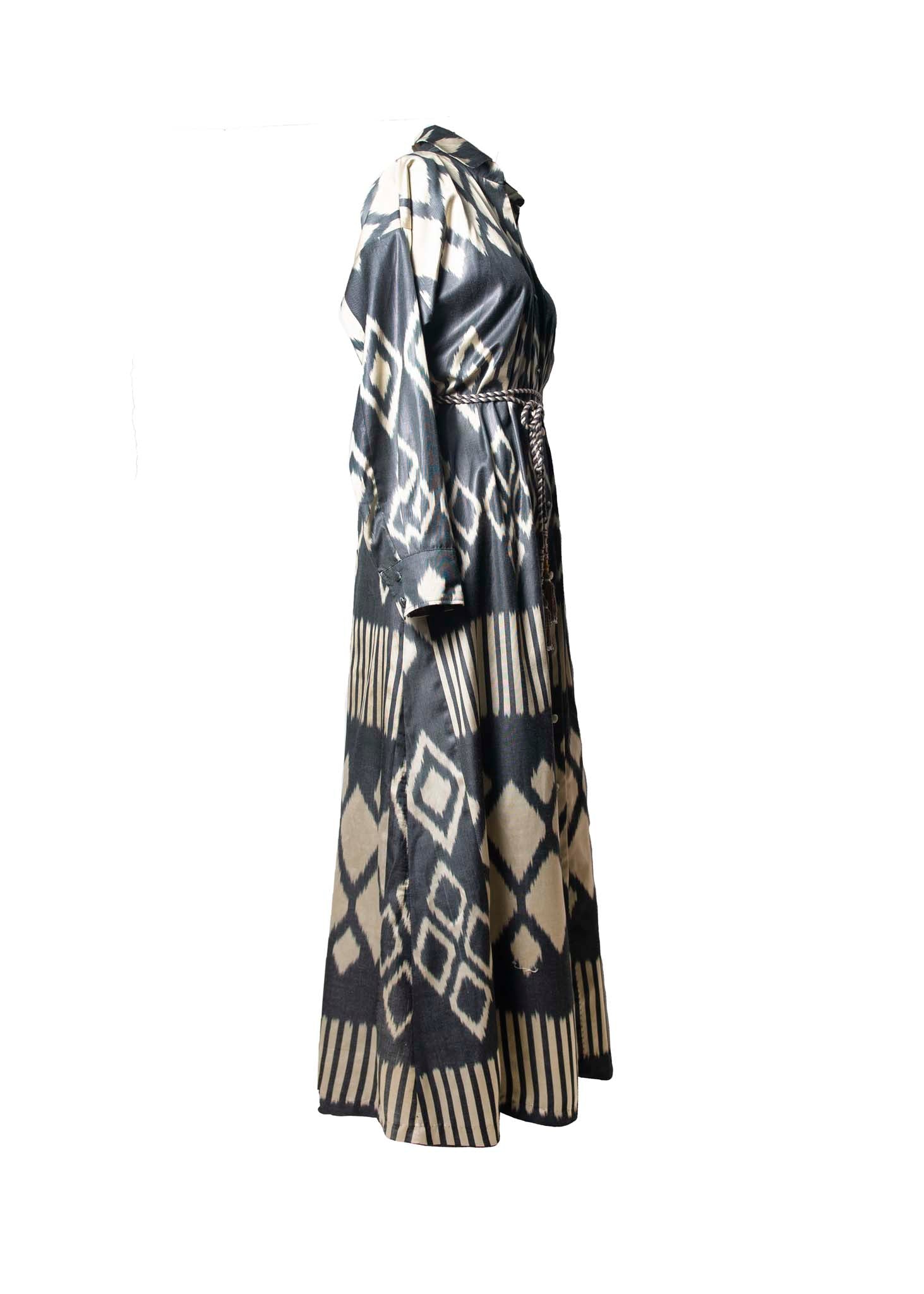 SILK IKAT SHIRT DRESS