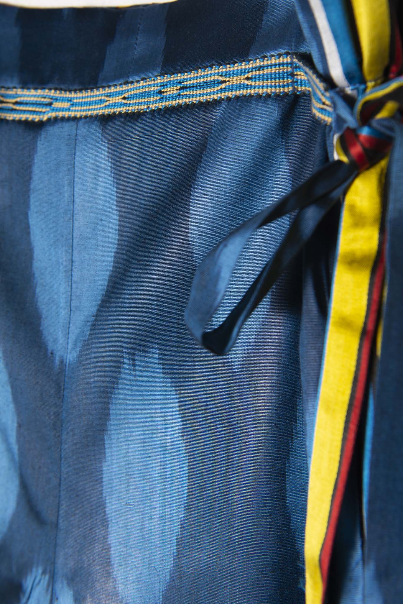 SILK IKAT COMBO PANTS WITH TIES