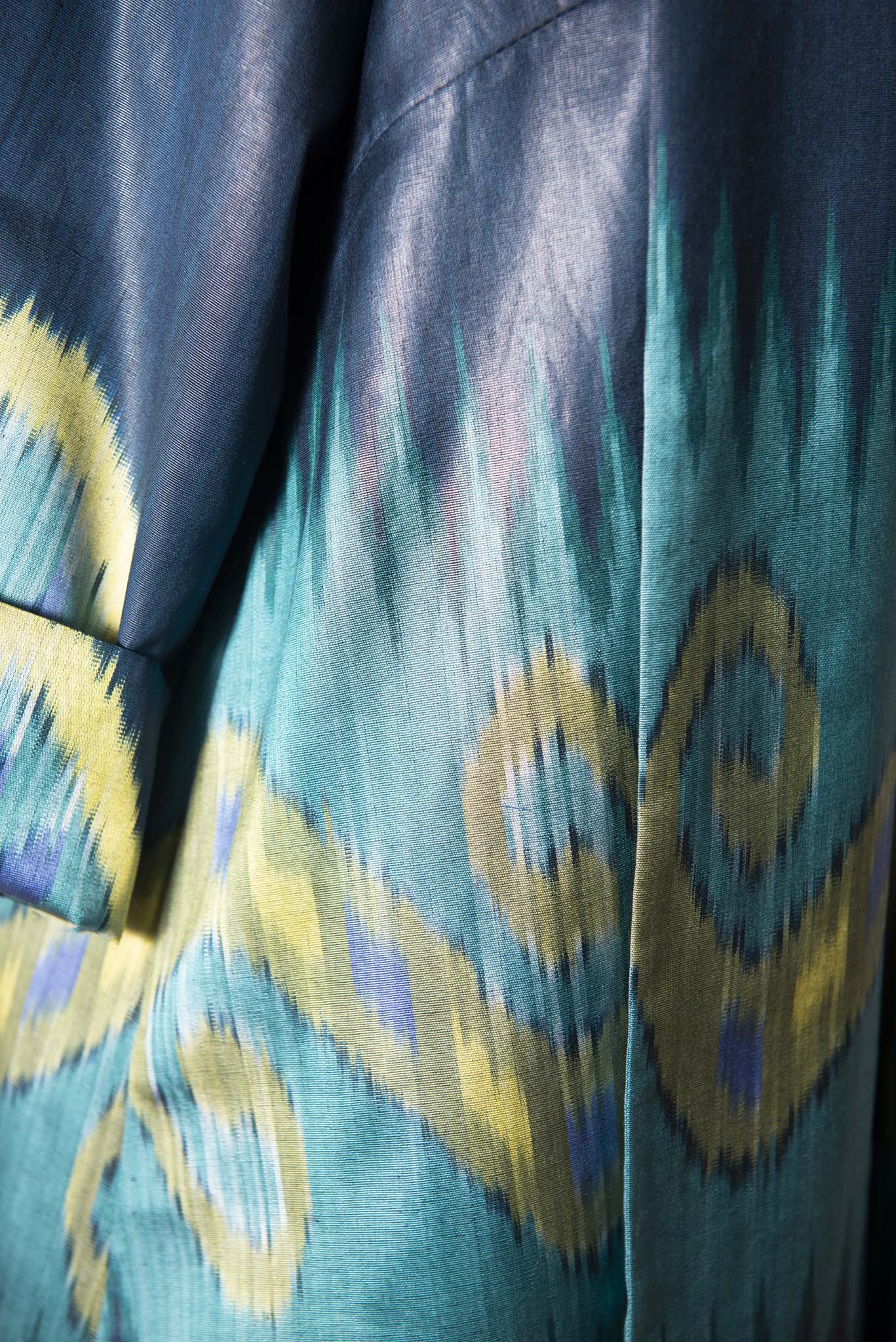 SILK IKAT SHAWL COLLAR JACKET