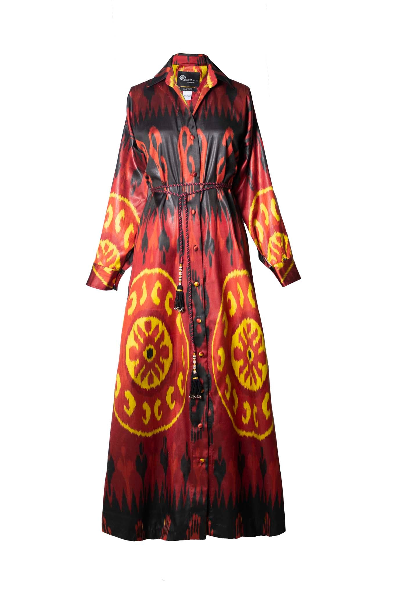 SILK IKAT SHIRT DRESS