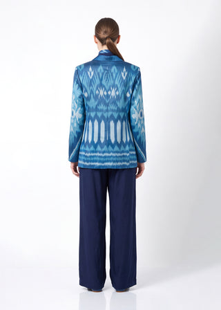 SILK IKAT ENGLISH COLLAR JACKET IK107