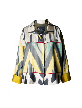 SHOR SILK IKAT COMBO JACKET IK94/IK90