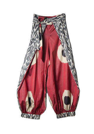 SILK IKAT REVERSIBLE HAREM PANTS IK100/IK96