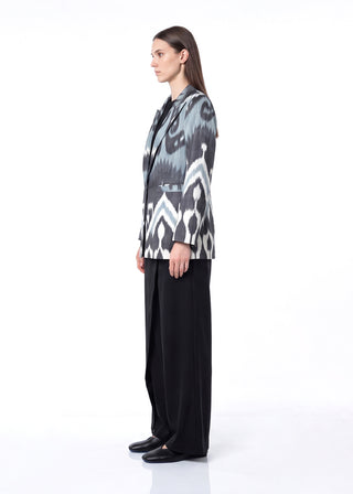 SILK IKAT ENGLISH COLLAR JACKET IK96