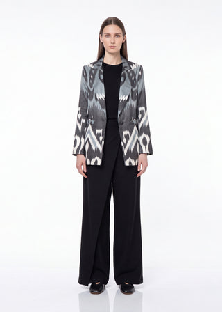 SILK IKAT ENGLISH COLLAR JACKET IK96
