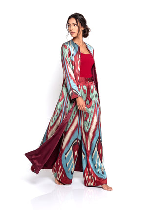 Silk Ikat Maxi Jacket IK110