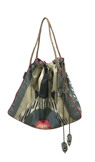 Silk Ikat Bag with Drawstring IK102