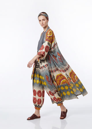SILK IKAT KIMONO DUSTER IK77/IK76
