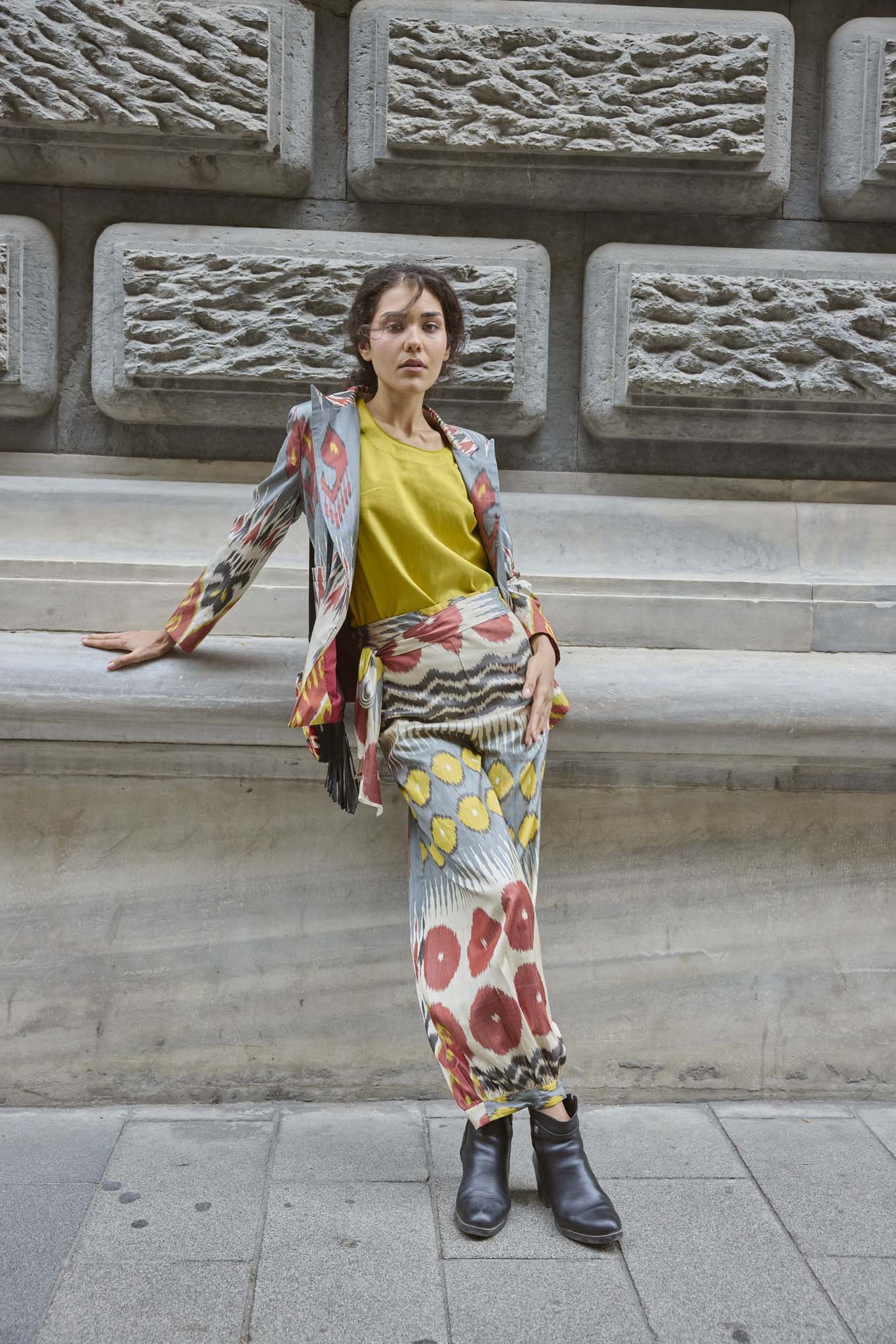 SILK IKAT COMBO HAREM WRAP PANTS