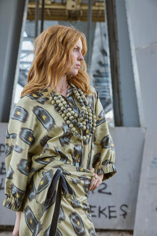 Beaded silk necklace