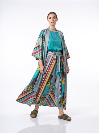 SILK IKAT KIMONO DUSTER IK106