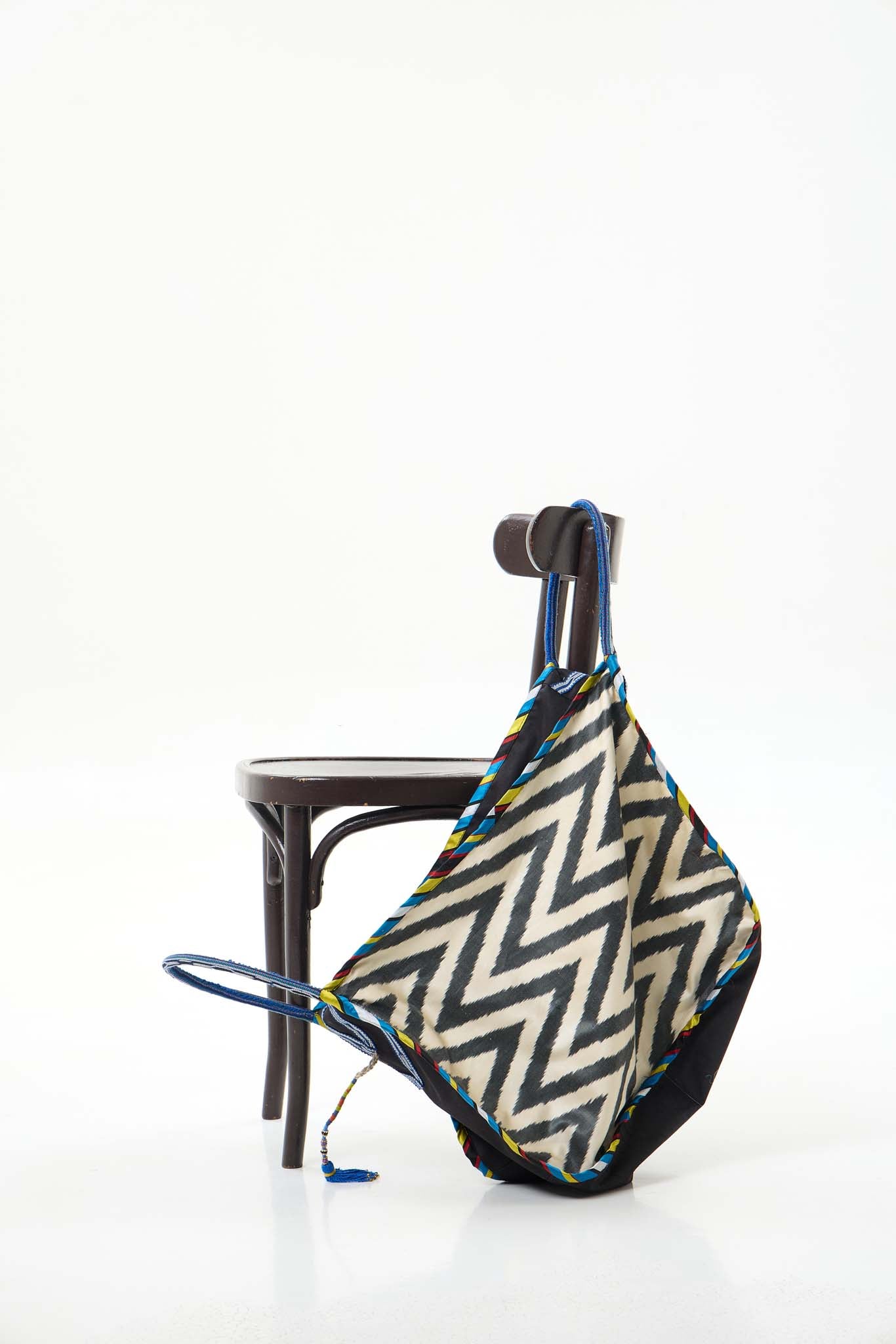LARGE SILK IKAT COMBO HOBO BAG