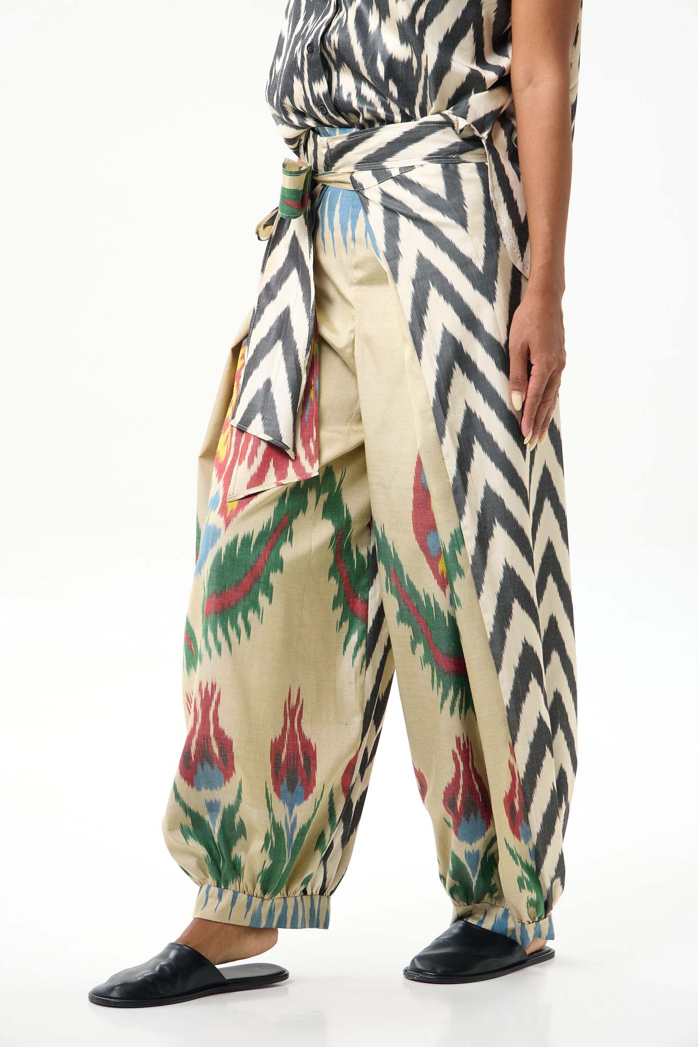 COMBO HAREM WRAP PANTS