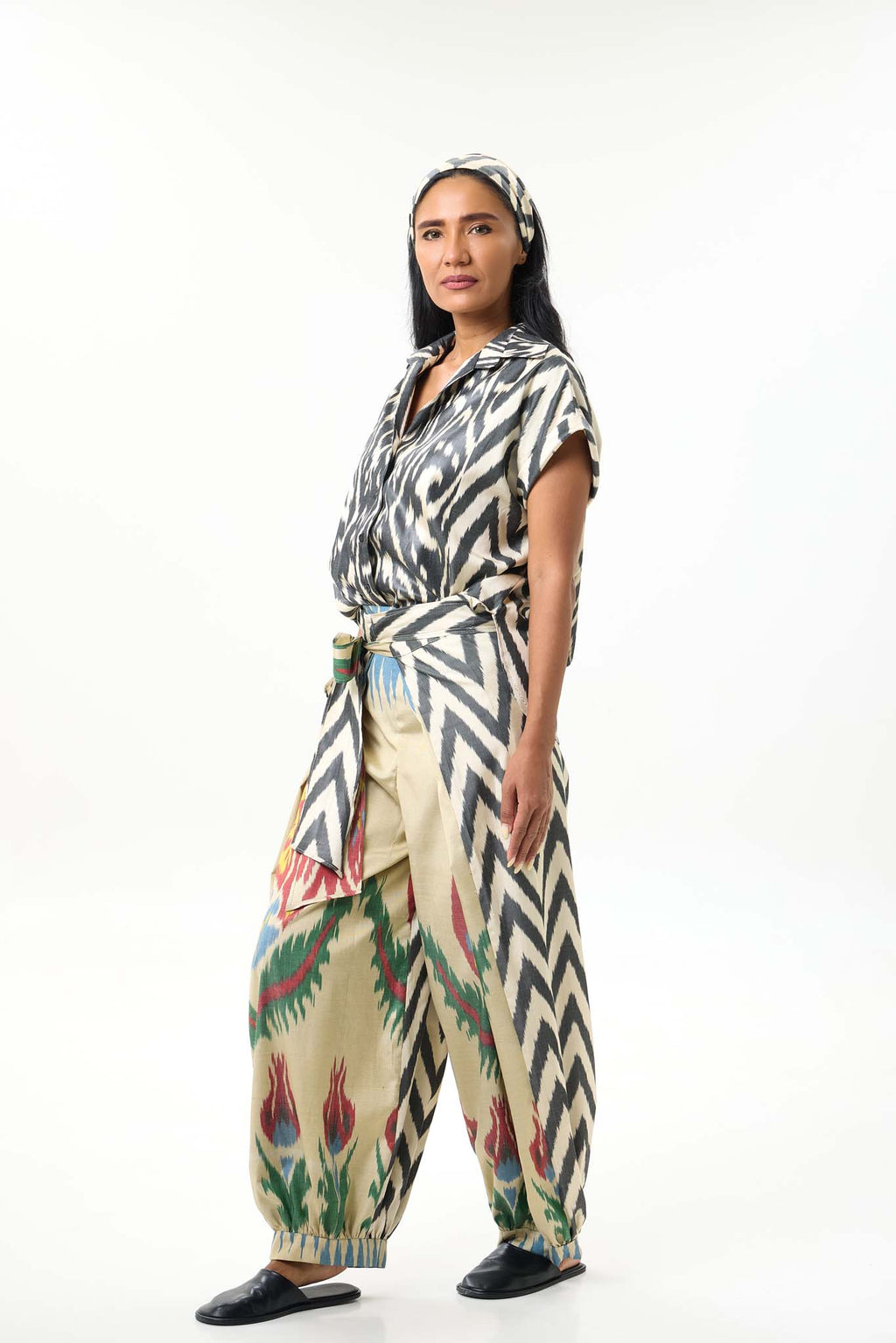 COMBO HAREM WRAP PANTS