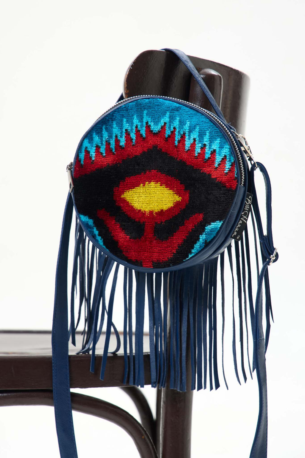 IKAT VELVET SHOULDER BAG