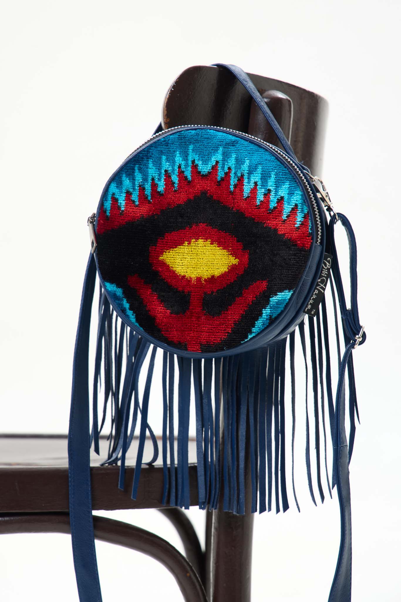 IKAT VELVET SHOULDER BAG
