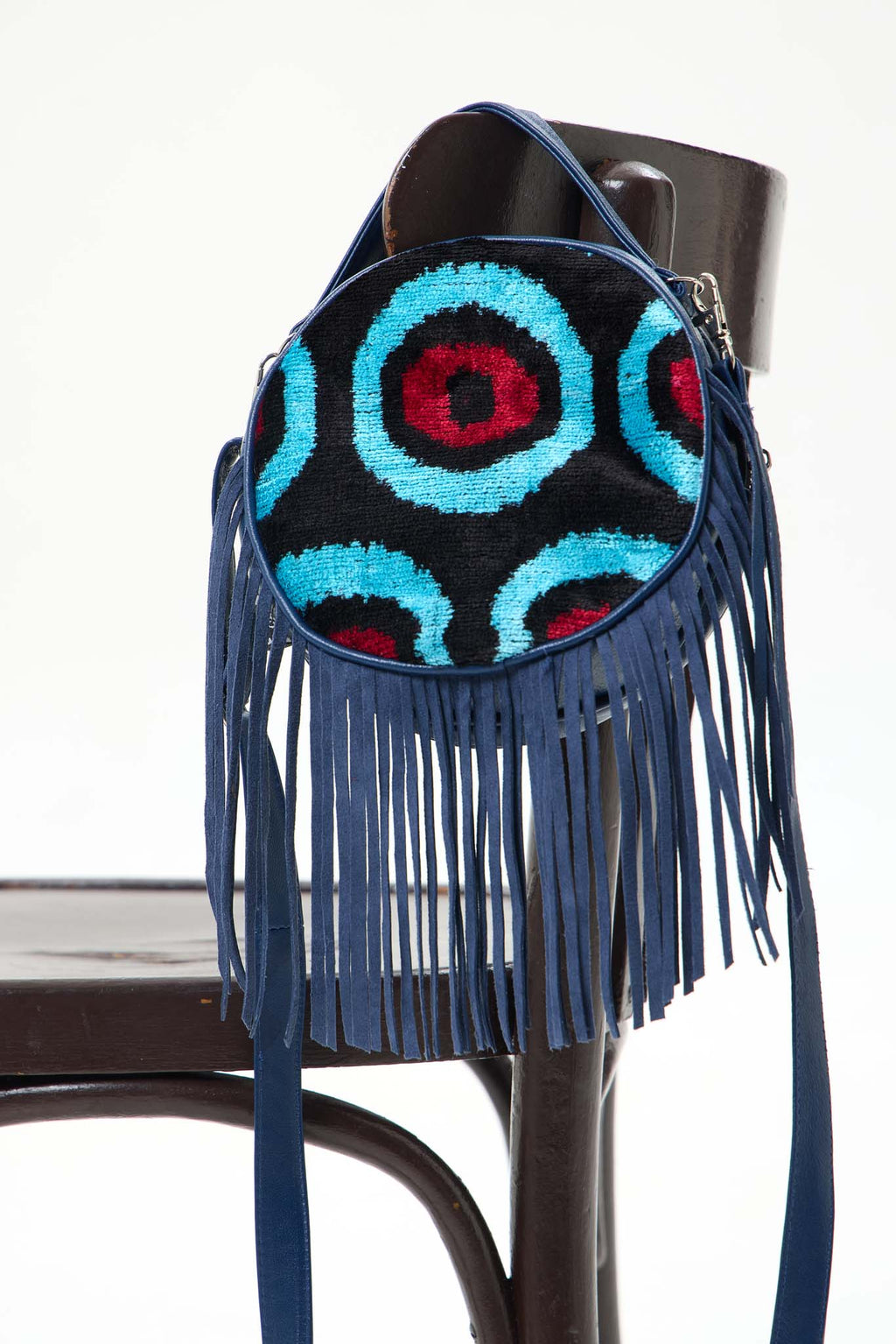 IKAT VELVET SHOULDER BAG