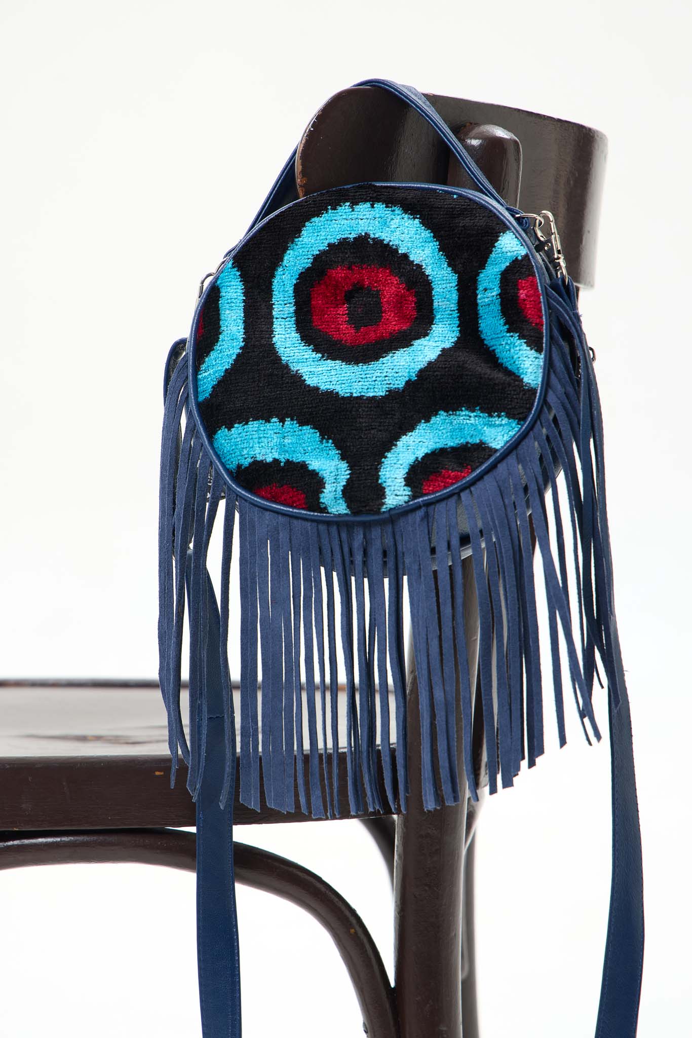 IKAT VELVET SHOULDER BAG
