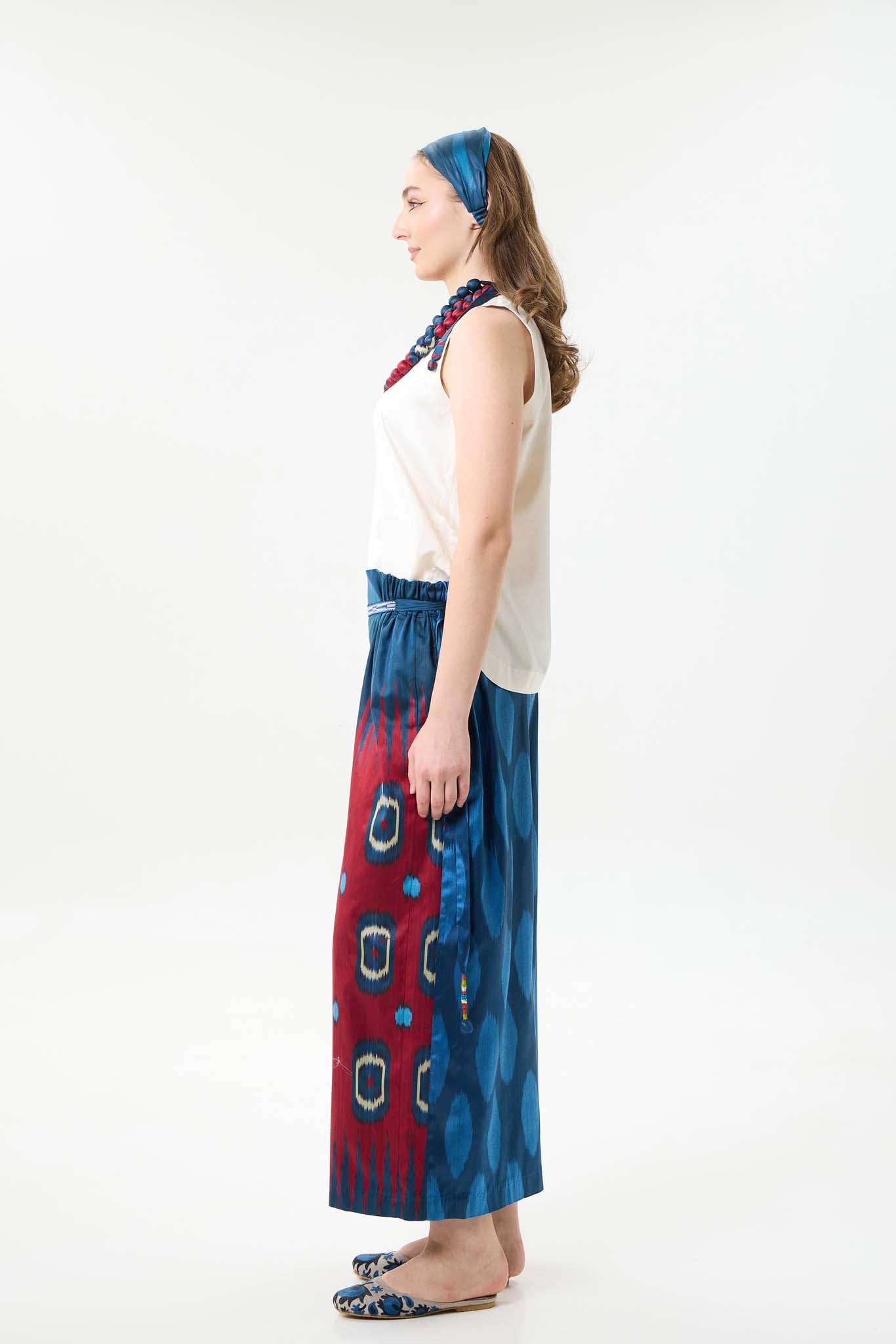 COMBO PANTS WITH SIDE TIES