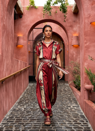 SILK IKAT REVERSIBLE HAREM PANTS IK101 / STR