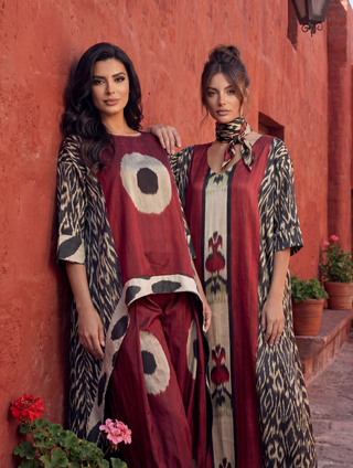 HIGH-LOW SILK IKAT TUNIC IK100/IK96