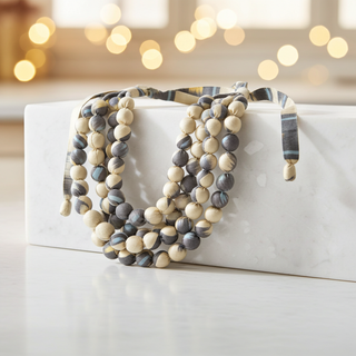 BEADED SILK IKAT NECKLACE IK86