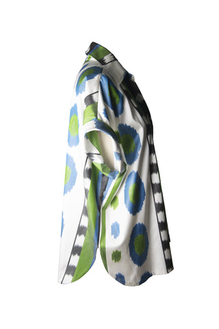 SILK IKAT DROP SHOULDER TOP IK91