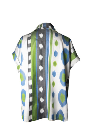 SILK IKAT DROP SHOULDER TOP IK91