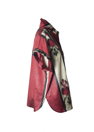SILK IKAT DROP SHOULDER TOP IK101