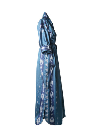 SILK IKAT LONG KAFTAN DRESS IK106