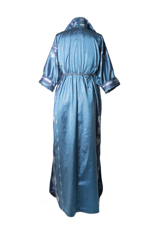 SILK IKAT LONG KAFTAN DRESS IK106