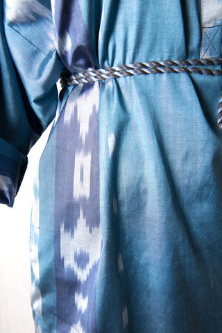 SILK IKAT LONG KAFTAN DRESS IK106