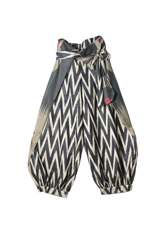 SILK IKAT REVERSIBLE HAREM PANTS IK103/IK02