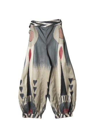 SILK IKAT REVERSIBLE HAREM PANTS IK103/IK02