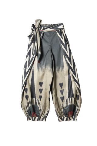 SILK IKAT REVERSIBLE HAREM PANTS IK103/IK02