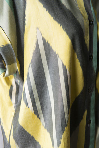 SILK IKAT DROP SHOULDER TOP IK94