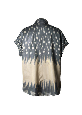 SILK IKAT DROP SHOULDER TOP IK85
