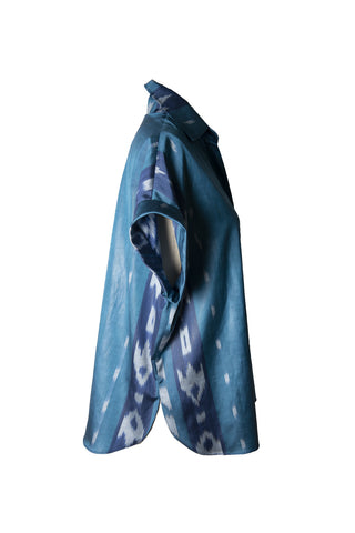 Silk Ikat Drop Shoulder Top IK106