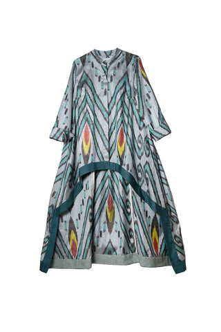 HIGH-LOW SILK IKAT TUNIC IK109
